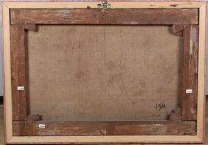 B.F. 1871 Paesaggio campestre con figure  - Asta Dipinti del XIX e XX secolo | Cambi Time - Associazione Nazionale - Case d'Asta italiane