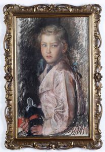 ,Pietro Gaudenzi - Ritratto di fanciulla