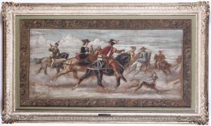 ,Raffaele Pontremoli - Scena di caccia