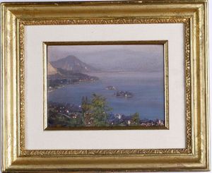,Federico Maragliano - Veduta delle isole Borromee sul Lago Maggiore