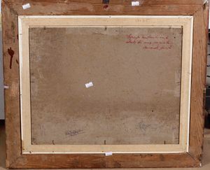 Artista del XIX - XX secolo Paesaggio con figura  - Asta Dipinti del XIX e XX secolo | Cambi Time - Associazione Nazionale - Case d'Asta italiane