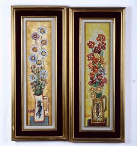 Gabriel Zendel (1906-1992) Vasi con fiori  - Asta Dipinti del XIX e XX secolo | Cambi Time - Associazione Nazionale - Case d'Asta italiane