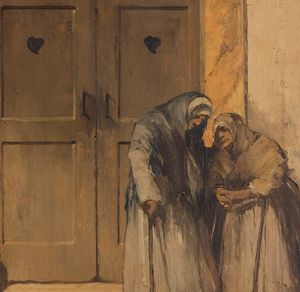 A. Dressler (XIX secolo) Figure di anziane  - Asta Dipinti del XIX e XX secolo | Cambi Time - Associazione Nazionale - Case d'Asta italiane