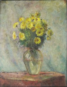 Anonimo del XX secolo Vaso con fiori  - Asta Dipinti del XIX e XX secolo | Cambi Time - Associazione Nazionale - Case d'Asta italiane