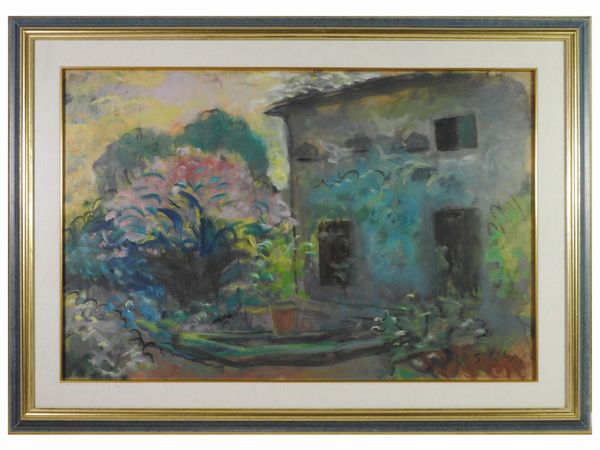 ,Elisabeth Chaplin : La casa con l'oleandro  - Asta Arte Moderna e Contemporanea - Associazione Nazionale - Case d'Asta italiane