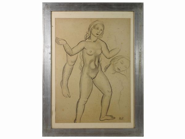 ,Elisabeth Chaplin : Studio di nudo femminile  - Asta Arte Moderna e Contemporanea - Associazione Nazionale - Case d'Asta italiane