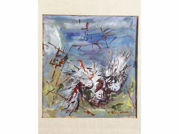 Lotto di dipinti: Renato Alessandrini, Mario Poggiali e Gualtiero Prenleloup  - Asta Arte Moderna e Contemporanea - Associazione Nazionale - Case d'Asta italiane