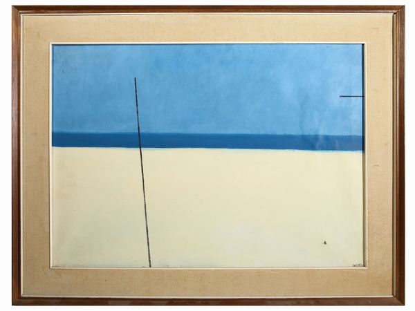 ,Guido Carrer : La spiaggia  - Asta Arte Moderna e Contemporanea - Associazione Nazionale - Case d'Asta italiane