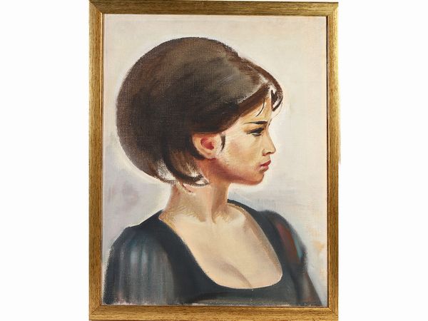 ,Emilio Ambron : Ritratto femminile  - Asta Arte Moderna e Contemporanea - Associazione Nazionale - Case d'Asta italiane