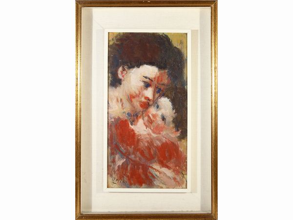 ,Ermanno Toschi : Madre e figlio  - Asta Arte Moderna e Contemporanea - Associazione Nazionale - Case d'Asta italiane