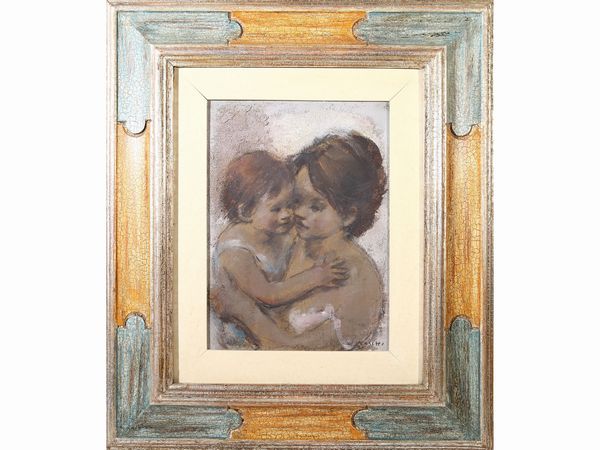 ,Ermanno Toschi : Maternit  - Asta Arte Moderna e Contemporanea - Associazione Nazionale - Case d'Asta italiane
