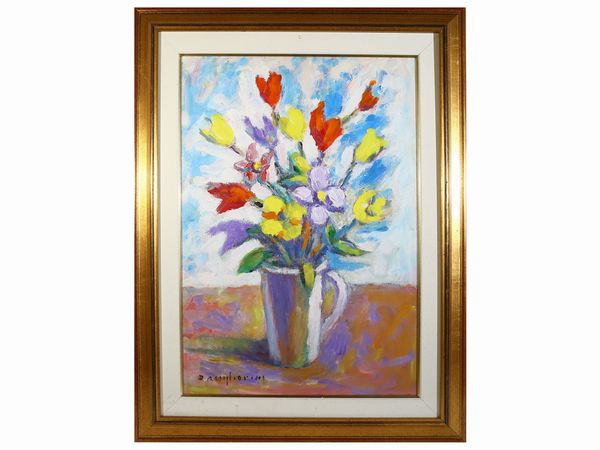 ,Dino Migliorini : Vaso di fiori  - Asta Arte Moderna e Contemporanea - Associazione Nazionale - Case d'Asta italiane