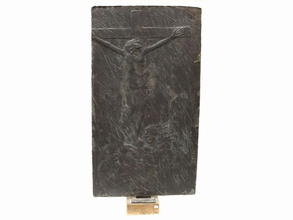 ,Quinto Martini : Crocifissione nella pioggia 1967 circa  - Asta Arte Moderna e Contemporanea - Associazione Nazionale - Case d'Asta italiane