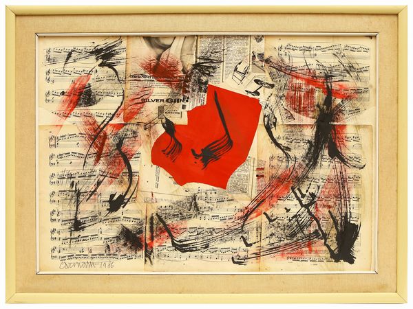 ,ARTURO CARMASSI : Composizione con spartiti musicali, 1986  - Asta Arte Moderna e Contemporanea - Associazione Nazionale - Case d'Asta italiane