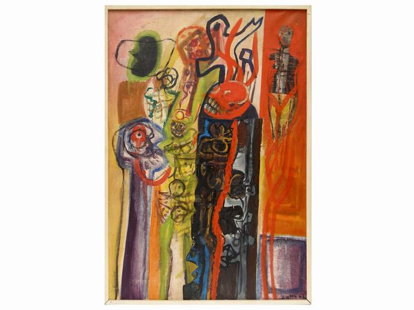 ,Carmelo Zotti : Il labirinto della solitudine 1963  - Asta Arte Moderna e Contemporanea - Associazione Nazionale - Case d'Asta italiane