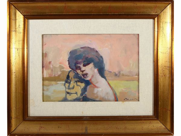 ,MINO MACCARI : Due figure  - Asta Arte Moderna e Contemporanea - Associazione Nazionale - Case d'Asta italiane
