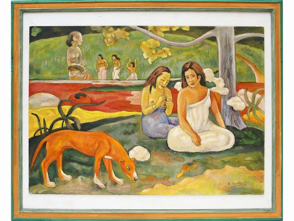 ,Roberto Sguanci : Omaggio a Paul Gauguin - Arearea  - Asta Arte Moderna e Contemporanea - Associazione Nazionale - Case d'Asta italiane