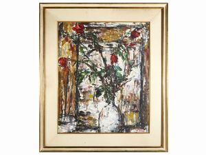 ,Bruno Rosai - Vaso con rose 1962