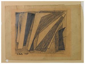 ,Vinicio Berti - Bozzetto Astrazione classica 1950