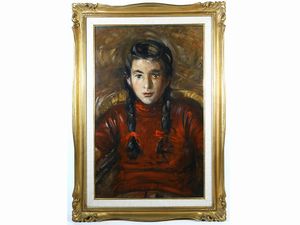 ,Francesco Pagliazzi - Ritratto di Luisa con trecce