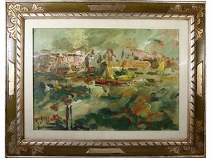 ,Emanuele Cappello - Marina con barche