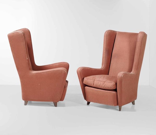 Due poltrone a schienale alto  - Asta Design - Associazione Nazionale - Case d'Asta italiane