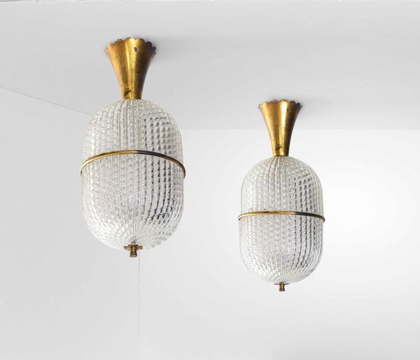 Due lampade a sospensione  - Asta Design - Associazione Nazionale - Case d'Asta italiane