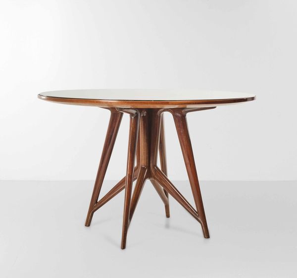 Tavolo con struttura in legno lavorato.  - Asta Design - Associazione Nazionale - Case d'Asta italiane