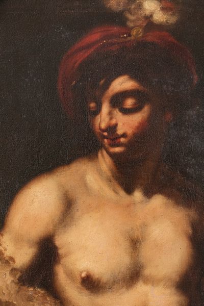 ,Scuola emiliana, secolo XVII : David  - Asta Dipinti e Disegni Antichi - Associazione Nazionale - Case d'Asta italiane