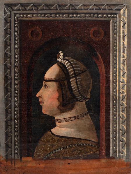 ,Maestro di Monticelli (Gerolamo Bembo?) attivo intorno al 1480-1490 : Due ritratti di gentiluomini e un ritratto di gentildonna (probabilmente Bona di Savoia, duchessa di Milano)  - Asta Dipinti e Disegni Antichi - Associazione Nazionale - Case d'Asta italiane