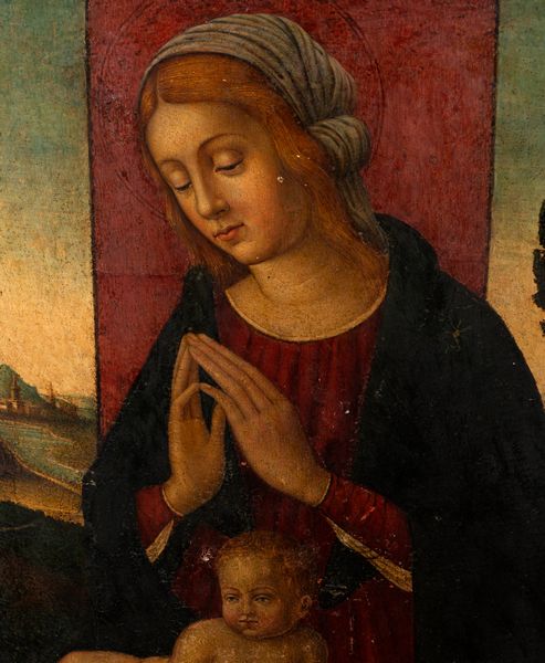 ,Imitatore di Perugino : Madonna con Bambino  - Asta Dipinti e Disegni Antichi - Associazione Nazionale - Case d'Asta italiane