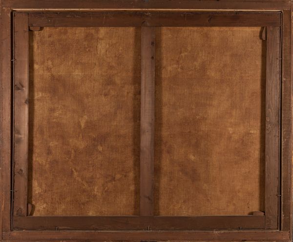 ,Scuola romana, fine secolo XVII - inizi secolo XVIII : Paesaggio fluviale con viandanti a riposo e cittadella sullo sfondo  - Asta Dipinti e Disegni Antichi - Associazione Nazionale - Case d'Asta italiane