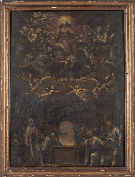 ,Scuola lombarda, secolo XVII : Assunzione della Vergine  - Asta Dipinti e Disegni Antichi - Associazione Nazionale - Case d'Asta italiane