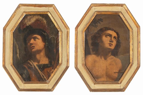 ,Scuola italiana, secolo XVII : San Michele Arcangelo; e San Sebastiano  - Asta Dipinti e Disegni Antichi - Associazione Nazionale - Case d'Asta italiane