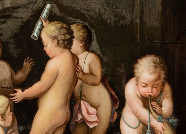 ,Scuola dell'Italia settentrionale, secolo XVIII : Allegoria della Musica  - Asta Dipinti e Disegni Antichi - Associazione Nazionale - Case d'Asta italiane