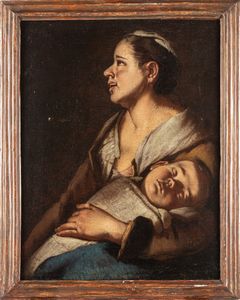 ,Scuola napoletana, fine secolo XVII - inizi secolo XVIII - Madre con bambino