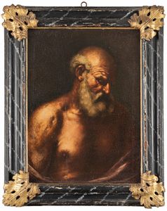 ,Scuola emiliana, secolo XVII - Santo penitente (San Girolamo?), a mezzo busto