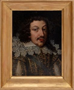 ,Scuola fiamminga, secolo XVII - Ritratto di Gastone d'Orlans, a mezzo busto