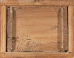 ,Scuola dell'Italia settentrionale, fine secolo XVI - inizi secolo XVII : Paesaggio con padre eremita  - Asta Dipinti e Disegni Antichi - Associazione Nazionale - Case d'Asta italiane