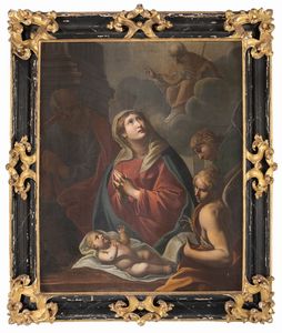 ,Pier Francesco Gianoli - Sacra Famiglia con angeli, Dio Padre e Spirito Santo