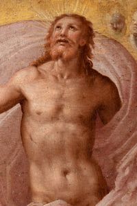 ,Tommaso Manzuoli, detto Maso da San Friano : Ascensione di Cristo con la Vergine, gli Apostoli e le Sante Agnese ed Elena  - Asta Dipinti e Disegni Antichi - Associazione Nazionale - Case d'Asta italiane