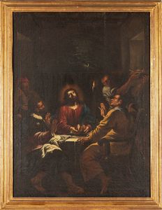 ,Scuola veneta, secolo XVII - Cena in Emmaus