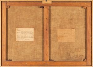 ,Scuola veneta, fine secolo XVIII - inizi secolo XIX : Paesaggio fluviale con pastori a riposo e armenti, castello sullo sfondo  - Asta Dipinti e Disegni Antichi - Associazione Nazionale - Case d'Asta italiane