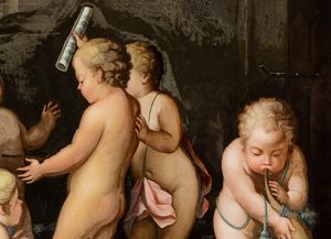 ,Scuola dell'Italia settentrionale, secolo XVIII : Allegoria della Musica  - Asta Dipinti e Disegni Antichi - Associazione Nazionale - Case d'Asta italiane