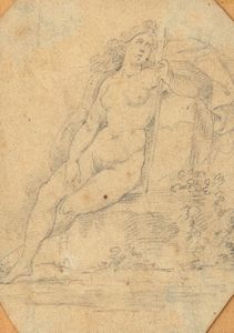 ,Scuola toscana, secolo XVII - Studio di nudo femminile (Diana o figura allegorica)