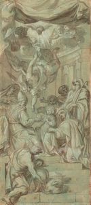 ,Scuola dell'Italia centrale, secolo XVII - Presentazione di Maria al Tempio