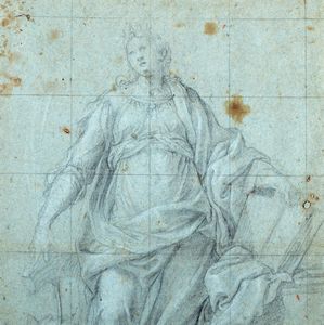 Lotto di due disegni raffiguranti studi di figure femminili  - Asta Dipinti e Disegni Antichi - Associazione Nazionale - Case d'Asta italiane
