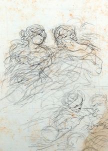 ,Ottavio Dandini : Tre disegni con studi di figure femminili  - Asta Dipinti e Disegni Antichi - Associazione Nazionale - Case d'Asta italiane