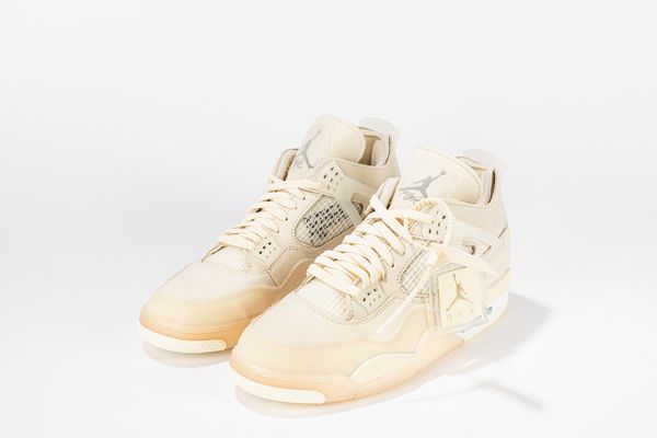 ,NIKE : Jordan 4 Retro Off-White Sail (W) - Taglia US 14 (W) EUR 47  - Asta Sneakerhead: la prima asta di sneakers in Italia - Associazione Nazionale - Case d'Asta italiane