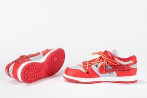 ,NIKE : Dunk Low Off-White University Red - Taglia US 11 EUR 45  - Asta Sneakerhead: la prima asta di sneakers in Italia - Associazione Nazionale - Case d'Asta italiane